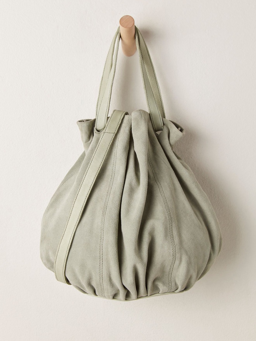 We The Free Sage Drawstring Tote in Light Sage - Picture 2 of 5